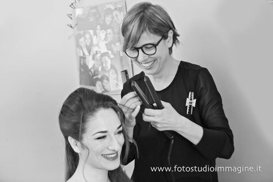 Tania Sartarelli at work con Chiara Nucci