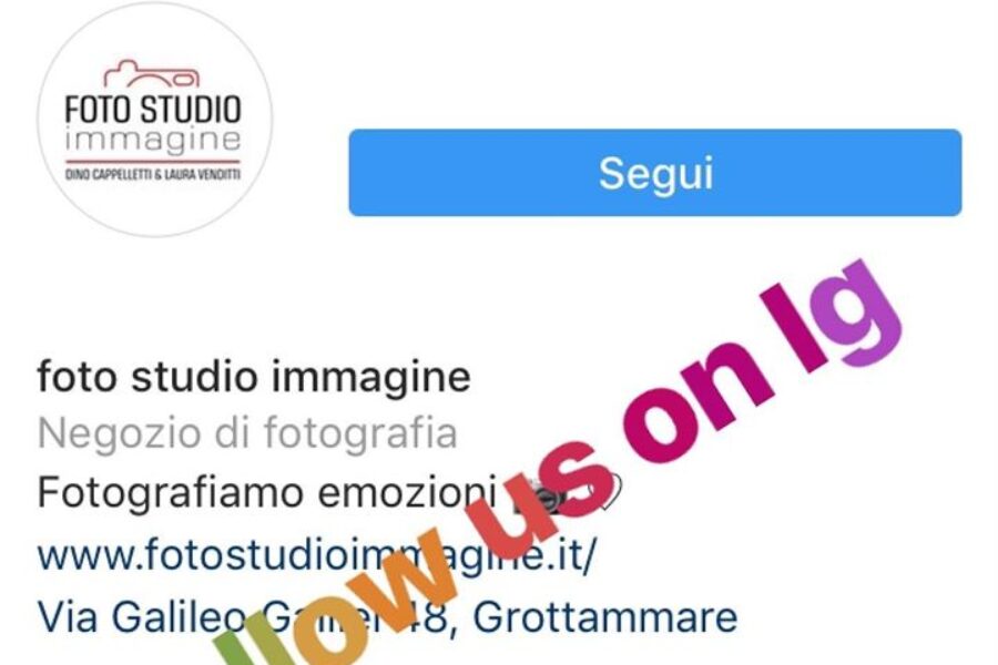 Ricordatevi di seguirci sul nostro nuovo profilo Instagram! @foto_studio_immagine