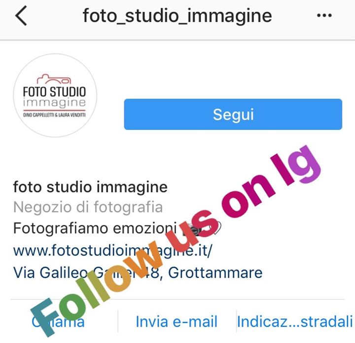 Ricordatevi di seguirci sul nostro nuovo profilo Instagram! @foto_studio_immagine